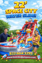 22ft Space City Water Slide (Dry)